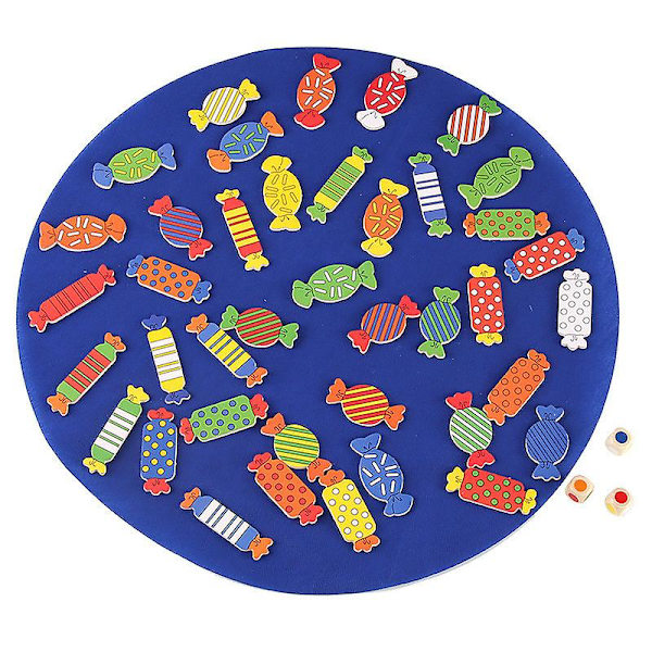 Matchende brettspill i tre, Memory Candy-spill, tidlig læringsspill for barn A