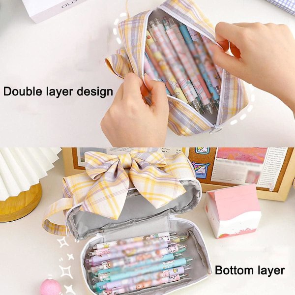 Pencil Case,double Layer Large Capacity Pencil Case For Girls,pencil Pouch