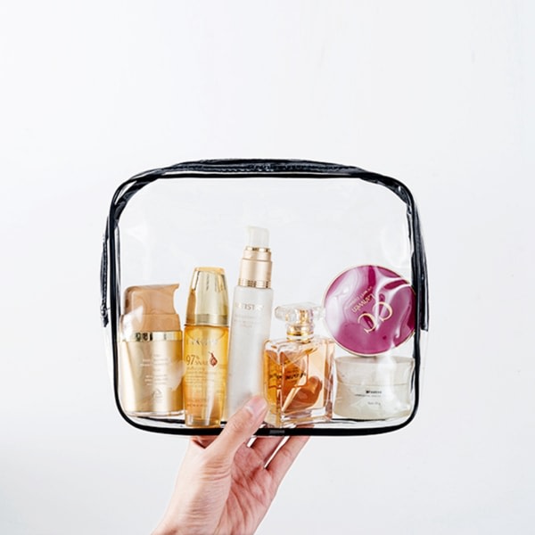 3-pak Translucent Transparent Toilettaske Make-up taske gennemsigtig