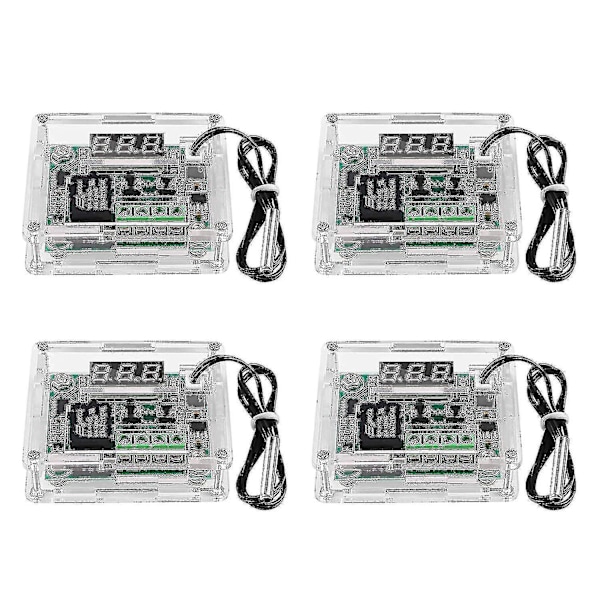 4 stk. W1209 12v DC digital temperaturstyringsmodul, mikro digital termostat -50-110c elektronisk hy