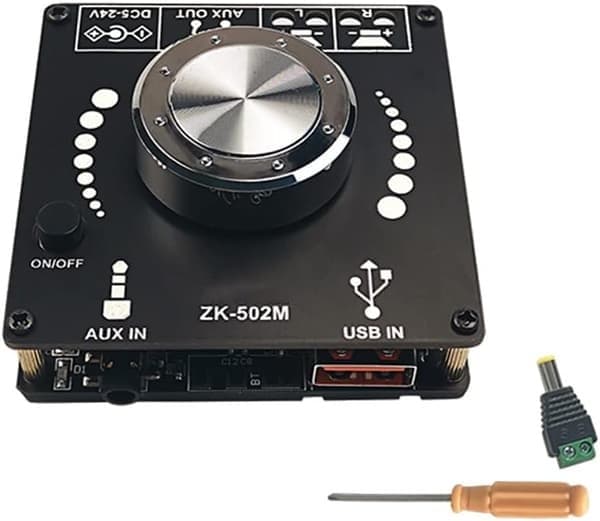 ZK-502M Audio Mini 2.0 Stereo 50W+50W Bluetooth Digital Forstærkermodul 50W*2 AMP Teater AUX USB