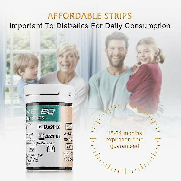 Blodsockermätare Blodglukosmätare Diabetes Testkit Med Teststickor 50 Stycken Blodglukosmätare Diabete Blodsocker Test (xiatian)