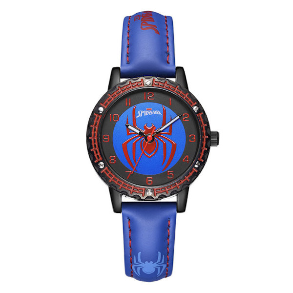 Ny kreativ högkvalitativ Marvel Spiderman tecknad pojke student anime klocka B Blue