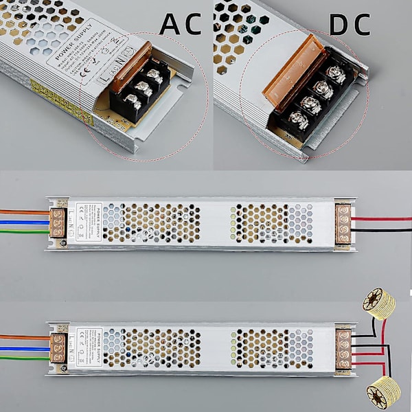 12v 300w 25a Led-ohjain, AC-DC-kytkentämuuntaja, vakiojännitteinen virtalähde, matalajännitteinen virtalähde Led-sovelluksiin (hy)