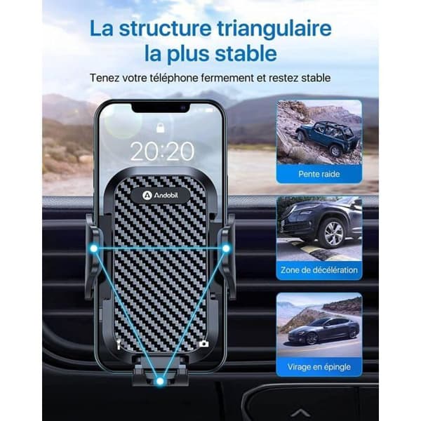 Biltelefonholder, fast biltelefonholder til luftventil, 360° roterende holder til iPhone 14 13, Samsung