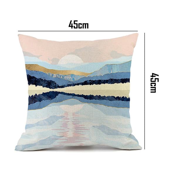 Målad landskapsmålning, landskapsmålning, sol och måne kuddfodral Style1 45*45cm 45*45cm style3