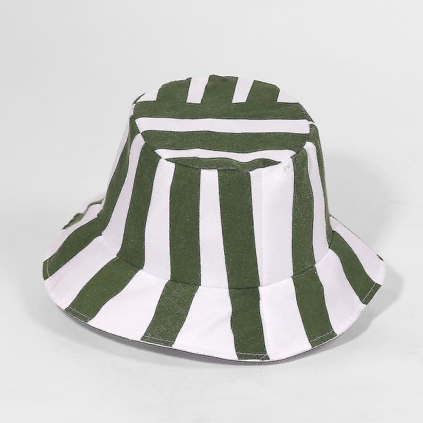 Anime Bleach Urahara Kisuke Cosplay Hat Cap Dome Vihreä ja valkoinen raidallinen kesähattu Vesimelonihattu