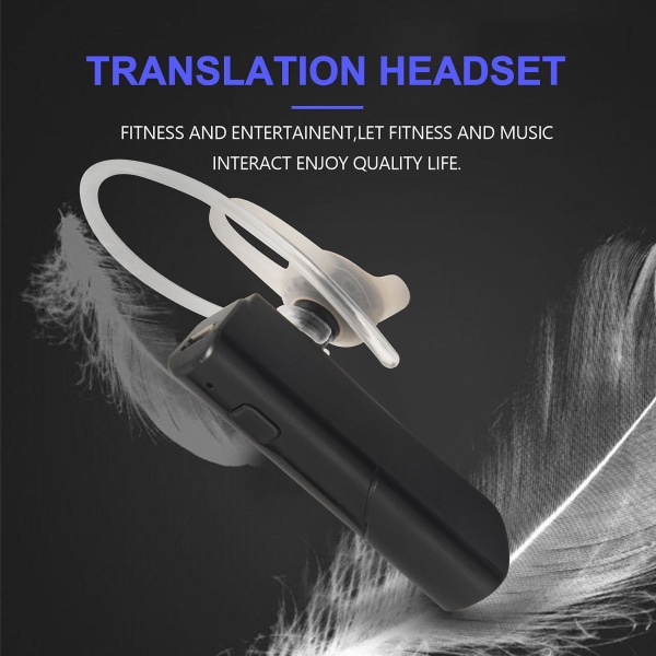 Smart Wireless Translation Headset Bluetooth 5.0 Voice Translator Øretelefon 33 Språk Instant Rea