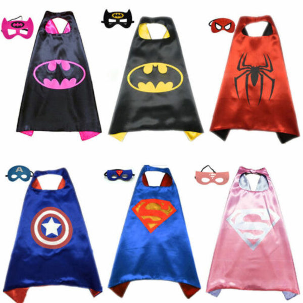 Avengers Meroes, Avengers masker - Cape+Eye Mask Cosplay rosa Superman pink Superman