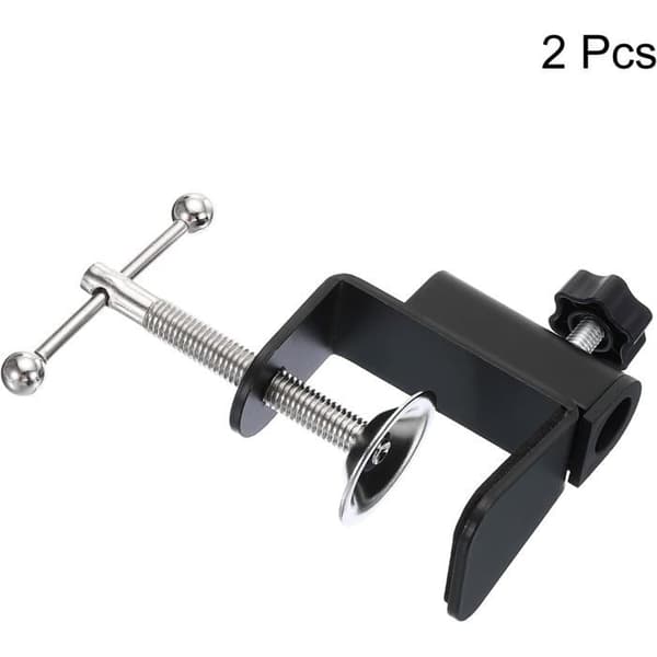 1,2 cm huldiameter - Bordklemme - 2 beslag i aluminiumslegering - Justerbart universelt mikrofonstativ - Sort