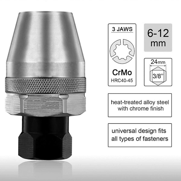 3/8\" Dr ødelagt bolt / Stud Remover Extractor for å trekke ut 6 -12mm ødelagt skruefjernerverktøy