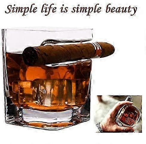Cigarglas, Whiskeyglas, Klar 11oz m/Cigarholder, 1-pak