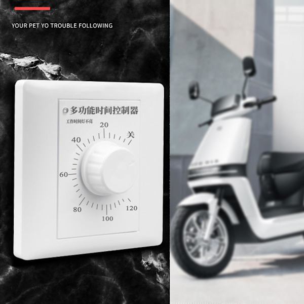 Ac 220v Timer Switch Control Pump Mekanisk Nedräkningskontroll Interruptor White 60 minutes