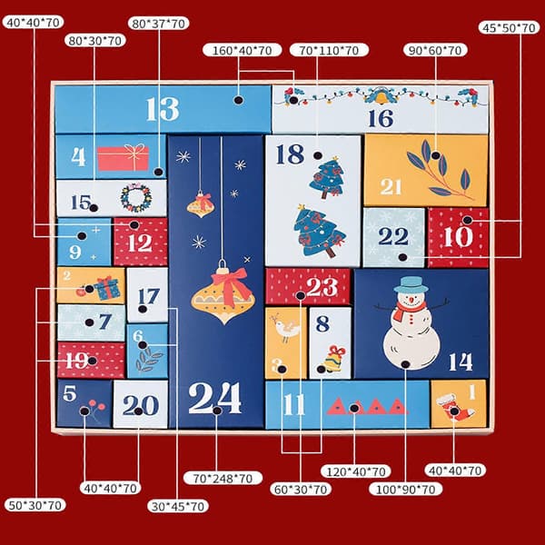Unik 24-delt julekalender for jenter og gutter - Julegaveesker