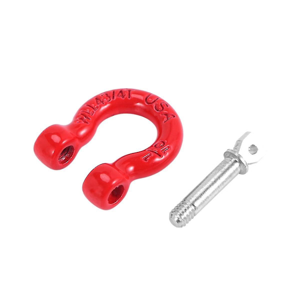 4 st metall stötfångare D-ring röd bogserkrok släp räddningskrok för 1/10 Rc Crawler bil Trx4 Axial Scx10