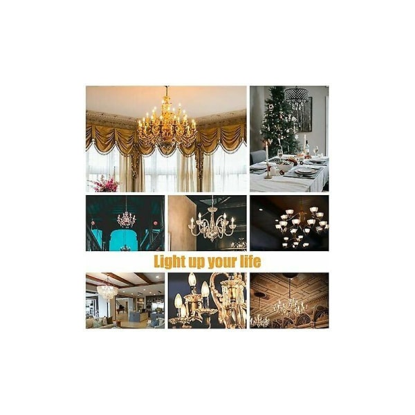 Led-lyspære, varmt hvitt, dimbar, 600LM 6W erstatter 60 watt stearinlys LED-pære