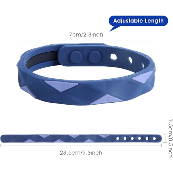 2 st antistatiska handledsremmar, silikon negativ jonarmband för lymfdränage viktminskning, justerbart sportarmband