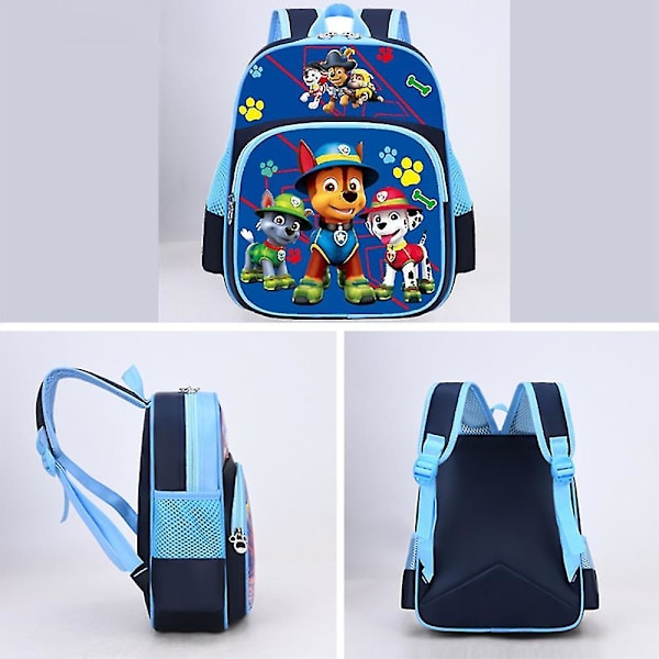 Sarjakuvahahmoilla painettu päiväkotireppu Taapero Lapset Pojat Tytöt Frozen Spider-man Reppu Esikoulu Koulureput Kirjareppu PAW Patrol Sky Blue