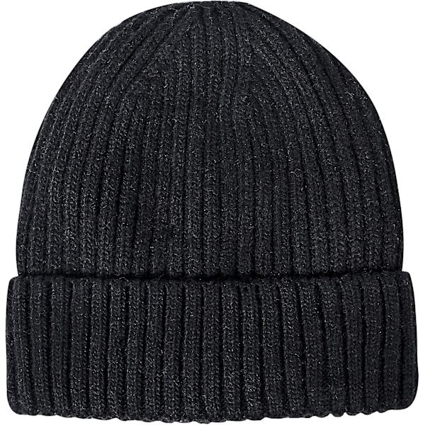 Vinterhatte til mænd Uldstrikkede Slouchy Beanie-hatte Varme Baggy Skull Cap Black