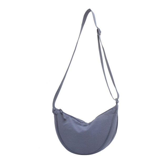 Förvaringsväskor Dam Nylon Halvmåne Crossbody Väska Liten Axelväska Handväska Pack Lätt Sling Väska Skolväska Dagsväska Lämplig För Skola Sport Fritid Resor Blue