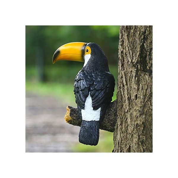 Tukanfigur, Tukanstatue, Kunstig Harpiksfugl, Hagedyrstatue