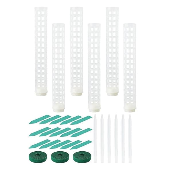 6 st Plast Moss Pole 15 tum Transparent Moss Mesh Pole Liten Moss Pole Stake För Växter Monstera
