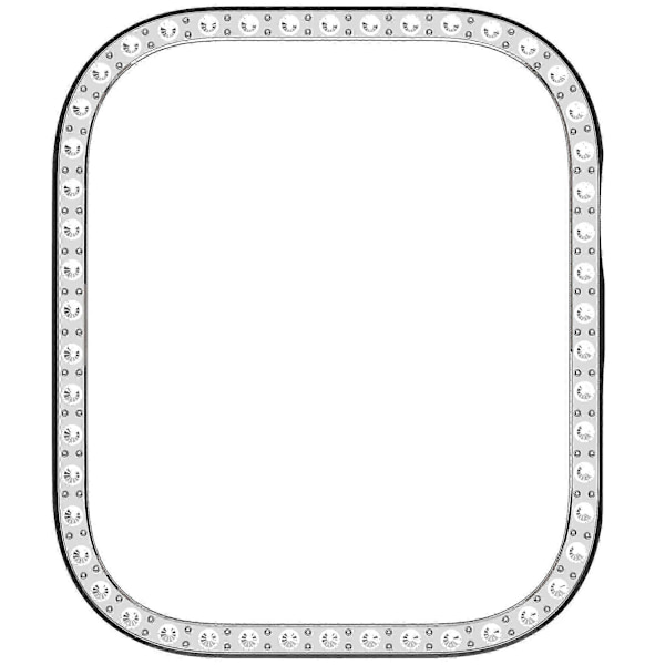 Halvt Skydd Ihåligt PC-skyddsfodral med Diamantdekor för Watch Fit 3 Electroplating Silver