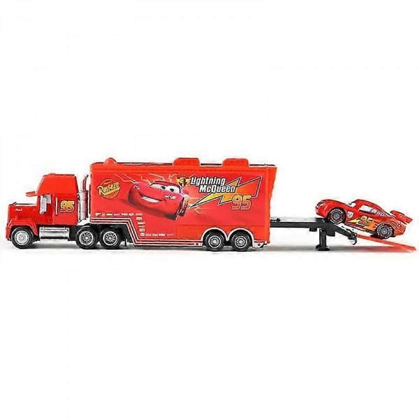 Pressgjuten leksakssats: Bilar 2 Blixten McQueen, Jackson Storm, Chick Hicks, Mack 15
