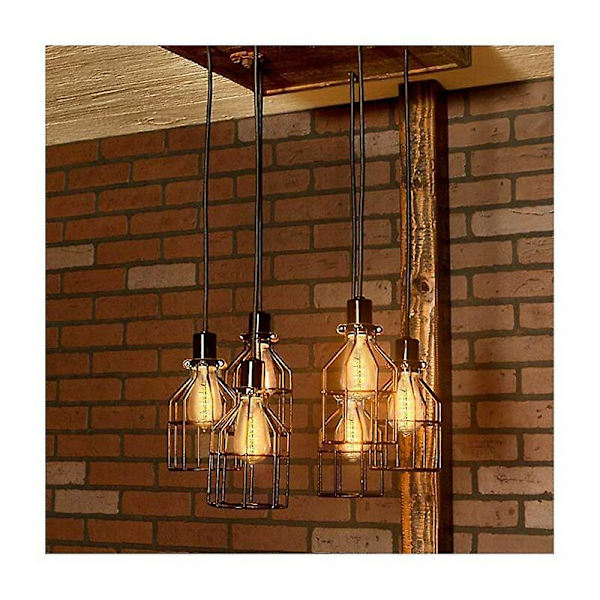 Metall Pendellampe, E27 Lampeskjerm med Kabel, 100CM Pendelkabel