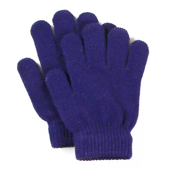 Vaskbare hansker for barn med full finger, vindtette, elastiske, termiske votter i akryl for utendørs bruk Navy Blue