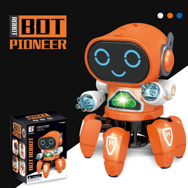 Seks Kløer Musikalske Babyspil Robotlegetøj Til Drenge Med Musik Og LED Farve Flash Toddler Legetøj Dansende Gårobot Til Drenge, Piger, Børn Eller Småbørn
