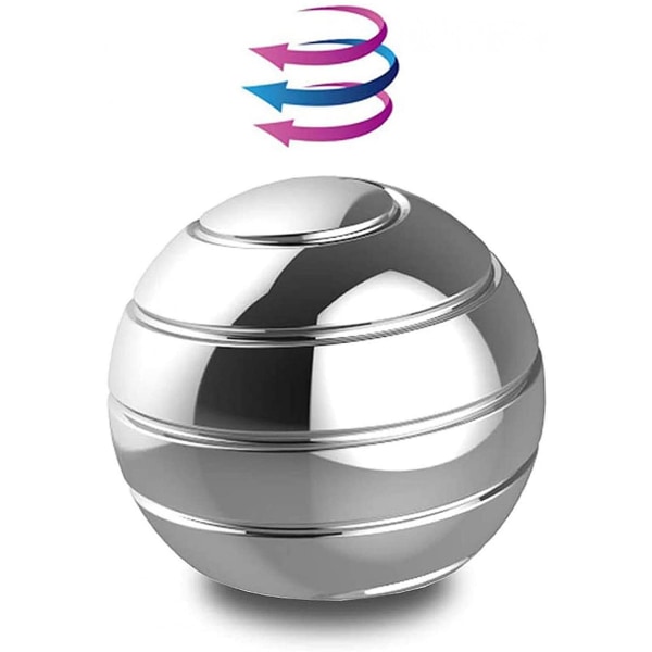 Veeki Desktop Ball Transfer Gyro Aluminiumslegering Kinetic Desk Legetøj Stress Relief Office Executive Gadgets Metalbold Fuld adskillelse Rotary Decompressi