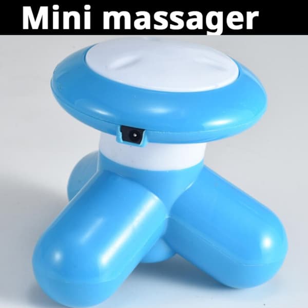 Mini Håndholdt Massager Bærbar Fuld Krops Vibrerende Massager til Afslapning Blå Blue