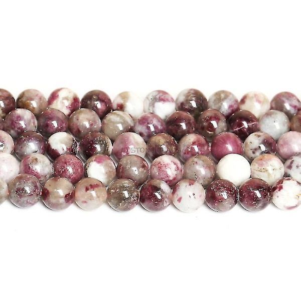 Naturlig sten plommon blomma turmalin äkta rund lös distans hälsosam ädelsten pärlor för smycken gör-det-själv armband tillbehör 5-6mm approx 61pcs 5A Black Tourmaline