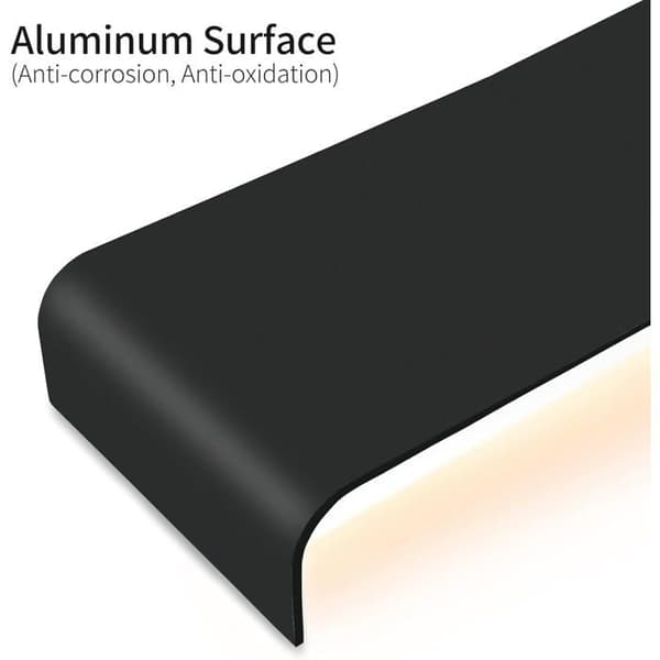 Indendørs væglamper - sæt med to - aluminium - 16W LED-belysning (top og bund) - ideelt gør-det-selv-tilbehør