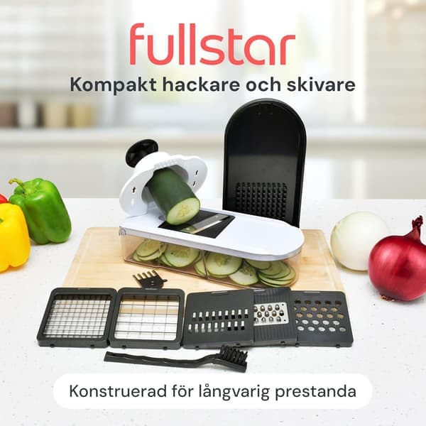 Grønnsakskutter Grønnsakskutter Mandolin Grønnsakskutter - Grønnsaks- og løksalatmatprosessor Manuell - Potetkutter Kompakt 6-i-1 Hvit
