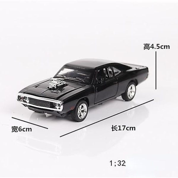 1:32 Fast & Furious Dodge Sports Car Model Simuleringsbil Model Legetøj i aluminium red