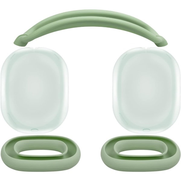 Skyddande set för AirPods Max, fodral + TPU-fodral + silikonskydd, svettåligt tillbehör, lätt att tvätta, reptåligt