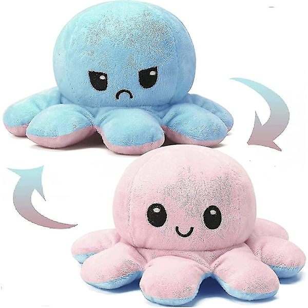 Octupus Mood Bamse Blæksprutte Plys Vend Otopus Xxl Blæksprutte Bamse Flip Gave