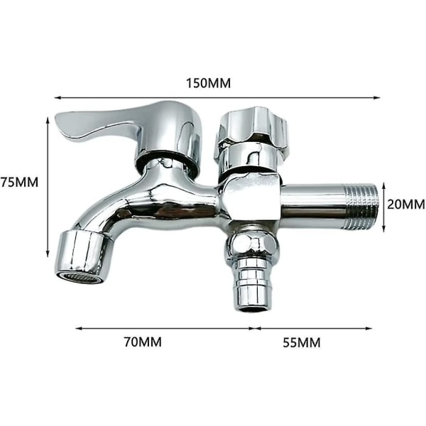 Utendørs kran Dobbel utløp Kran, dobbel utløp Hagekran høy kvalitet Messing utløp Kran, kontroll Hagekran Dobbel utløp 3/4'' Grensesnitt 3/