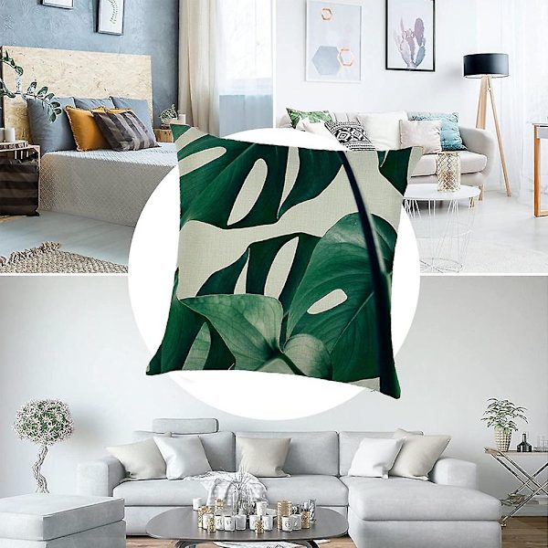 Botaaninen tyynynpäällinen Vesiväri trooppinen värikuva Luonnollinen tunne Pattern 9
