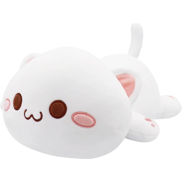 Myk katt plysj pute kosedyr leketøy Kawaii kattunge Anime plysj klempute, plysj dukke leke for barn Jenter Bursdag Valentine