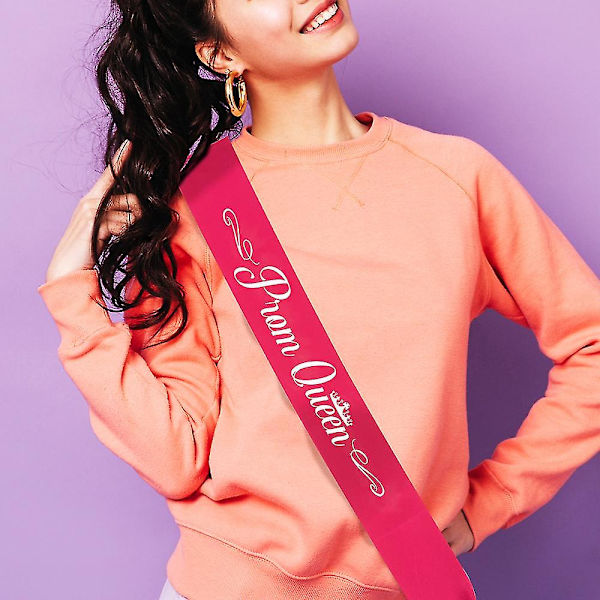Uusi Designprom King & Prom Queen -nauha valmistujaisjuhliin, koulun prom-juhliin, koristeisiin ja juhlatarvikkeisiin