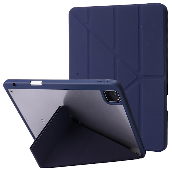 iPad Pro 13 (2024) -kotelo, origami-jalustalla, nahkainen tablettisuojus automaattisella herätyksellä/lepotilalla - Tumman sininen Multicolor Dark Blue