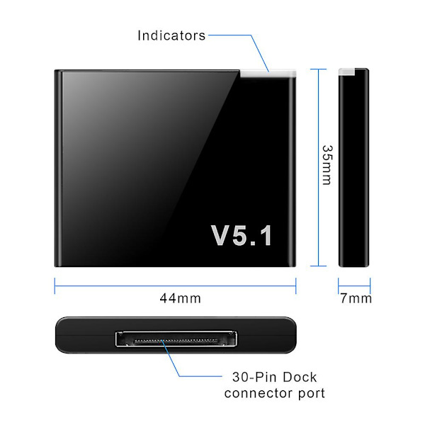 Musik Audio Bluetooth-modtageradapter til iPod iPhone 30-bens Dock Sounddock