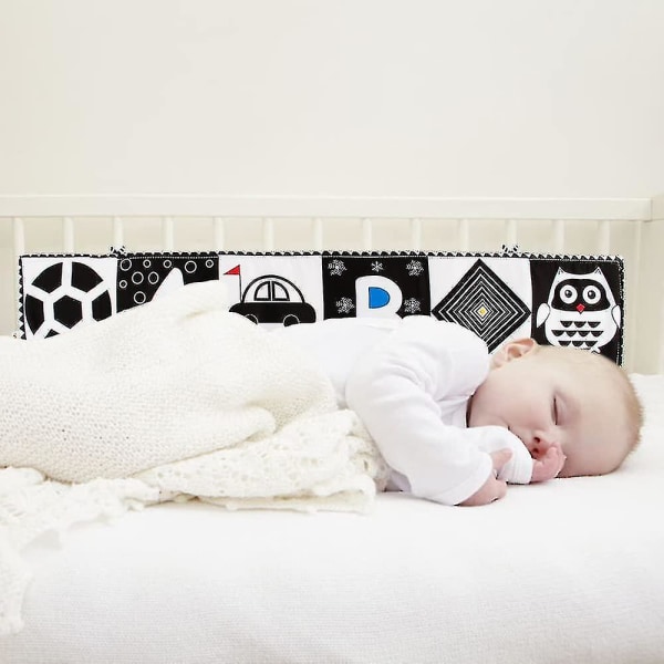 Mustavalkoinen korkeakontrastiset sensoriset baby Baby pehmeä kirja varhaiskasvatukseen, vauvojen vatsa-aikalelut Owl