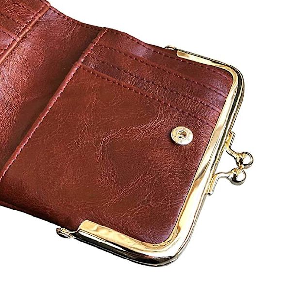 Vintage Multifunktionell Fällbar Plånbok brown