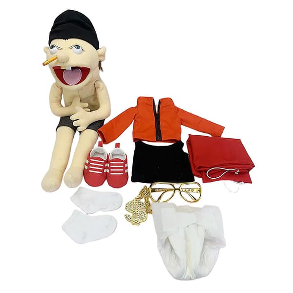 Rocker Jeffy Plysch Handdocka Prank Dockteater Leksaker style 7