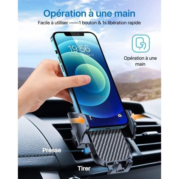Biltelefonholder, fast biltelefonholder til luftventil, 360° roterende holder til iPhone 14 13, Samsung