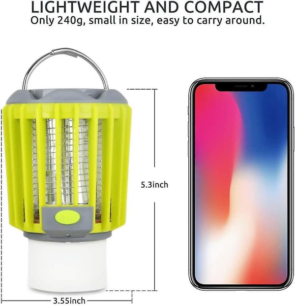 Hyttyskarkotin ja LED-leirilyhty ja taskulamppu 3-in-1, vedenpitävä
